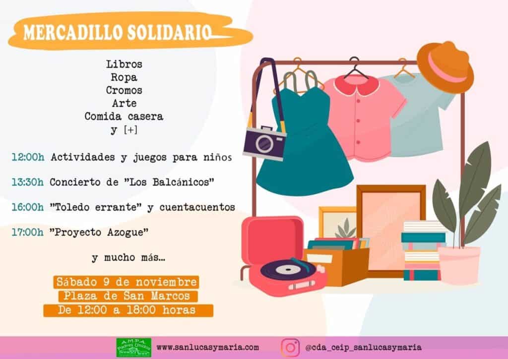 El mercadillo del colegio 'San Lucas' troca convivencia por solidaridad este sábado en la toledana Plaza de El Salvador