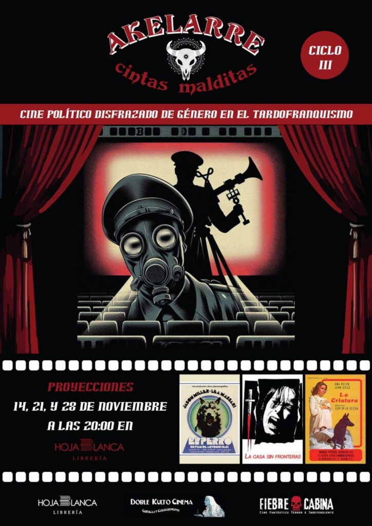 El cinefórum Akelarre: Cintas malditas comienza este jueves su último ciclo del año en la librería Hojablanca de Toledo