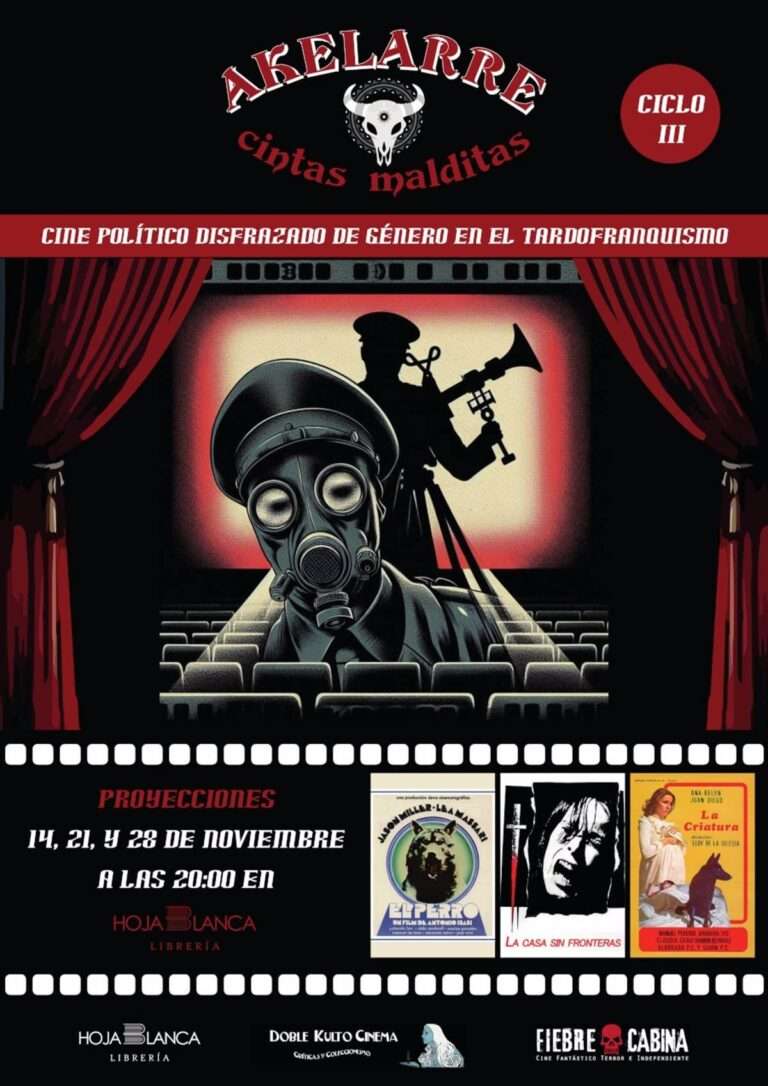 El cinefórum Akelarre: Cintas malditas comienza este jueves su último ciclo del año en la librería Hojablanca de Toledo