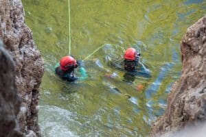 Encuentran los restos de un cuarto desaparecido en Letur en la confluencia del arroyo con el río Segura