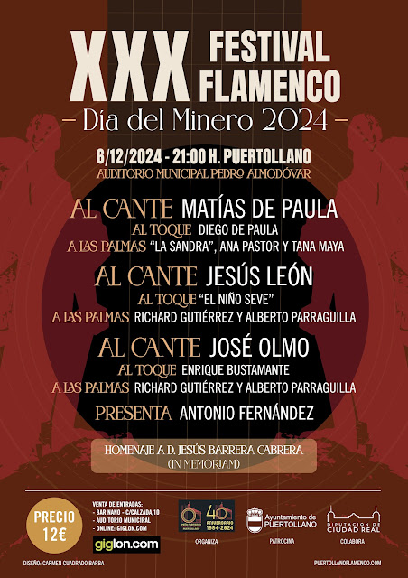 Matías de Paula, Jesús León y José Olmo rendirán homenaje a Jesús Barrera en la 30ª edición del Festival Flamenco 1