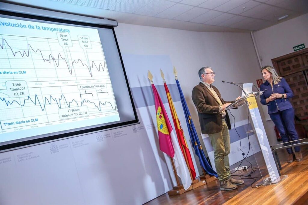 C-LM deja un otoño muy cálido y más húmedo de lo normal, como muestran los 174 l/m2 que la DANA dejó en Mira