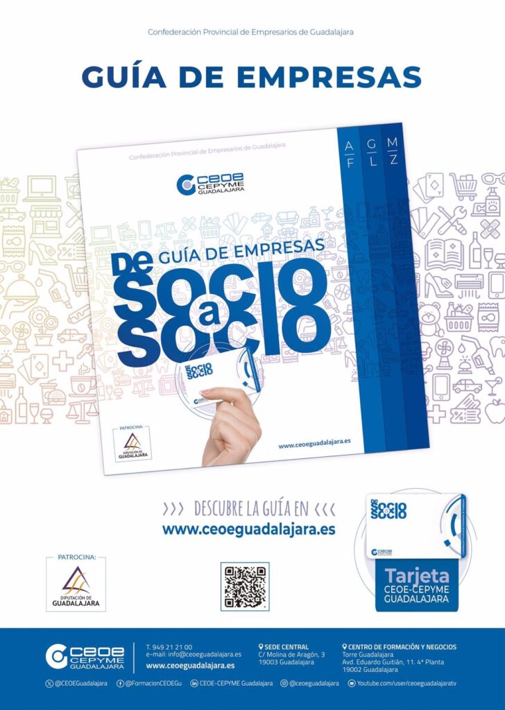 Empresas de Guadalajara interesadas en participar en la guía 'De socio a socio' podrán inscribirse hasta el 30 de enero