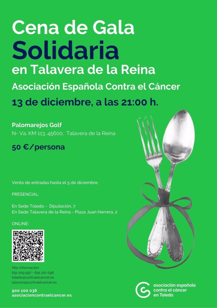 La AECC en Toledo celebrará su II Cena de Gala Solidaria el 13 de diciembre en Talavera de la Reina