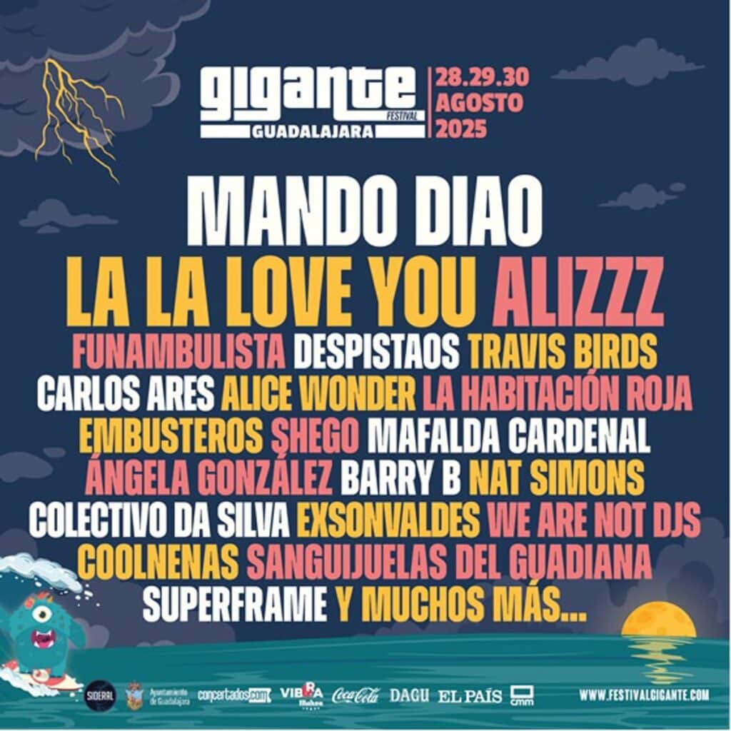 Mando Diao, La La Love You o Habitación Roja, en el Festival Gigante de Guadalajara que se celebrará en Paseo del Ocio