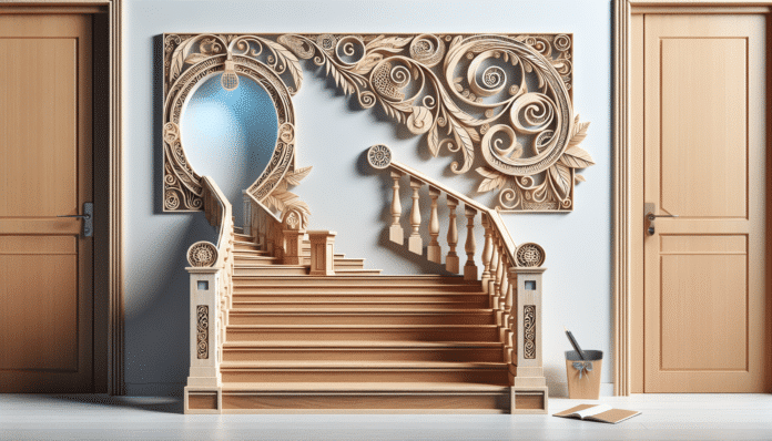 Transforma tu hogar con ideas creativas de escaleras decorativas de madera