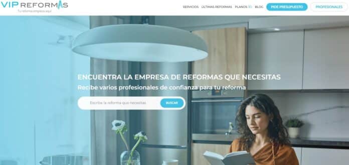 VIP Reformas lanza su nueva web con un diseño que facilita encontrar las mejores empresas de reformas rápidamente