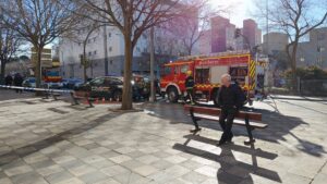 Trasladado al hospital el propietario de una churrería de Cuenca que intentaba apagar un incendio en su local