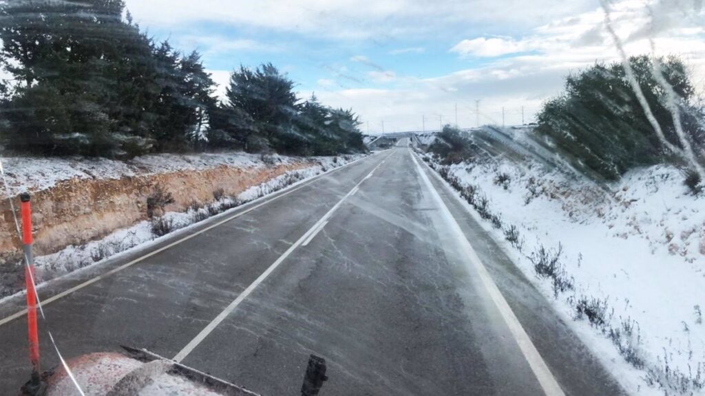 C-LM registra una única incidencia por nieve en la calzada en la segunda noche de la borrasca 'Herminia'