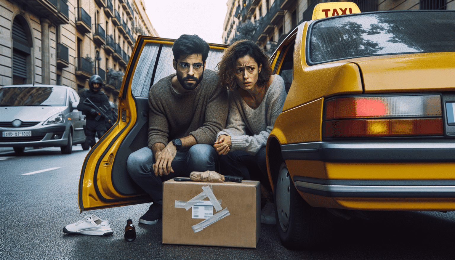 Arrestan a dos individuos en un taxi de Barcelona con más de 2 kilos de cocaína ocultos en una caja de zapatos 2