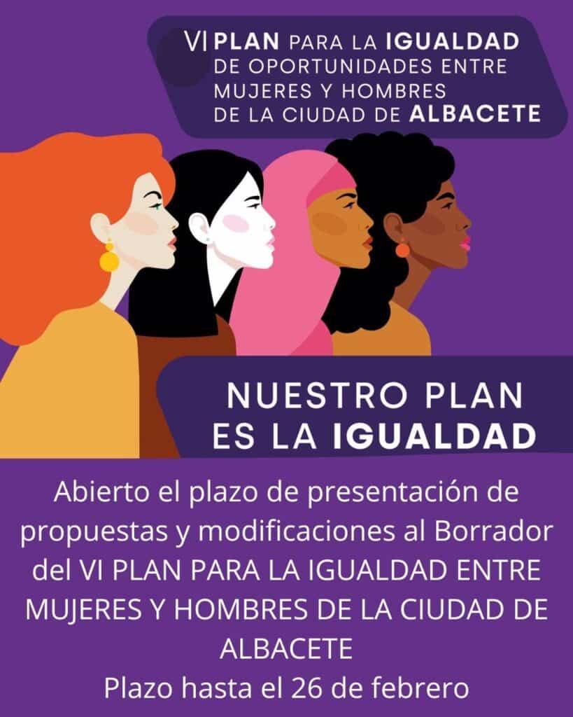 Albacete abre el periodo participativo para la elaboración de su Plan de Igualdad Municipal