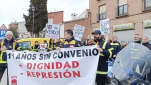 Empleados de Correos protestan en Talavera contra el Acuerdo Marco para la negociación del nuevo convenio colectivo