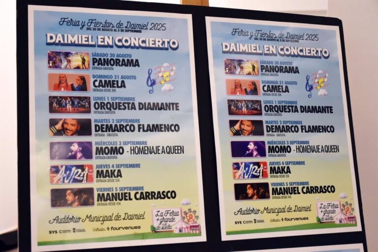 Manuel Carrasco, Camela y Maka actuarán en Daimiel durante sus Ferias y Fiestas de finales de agosto