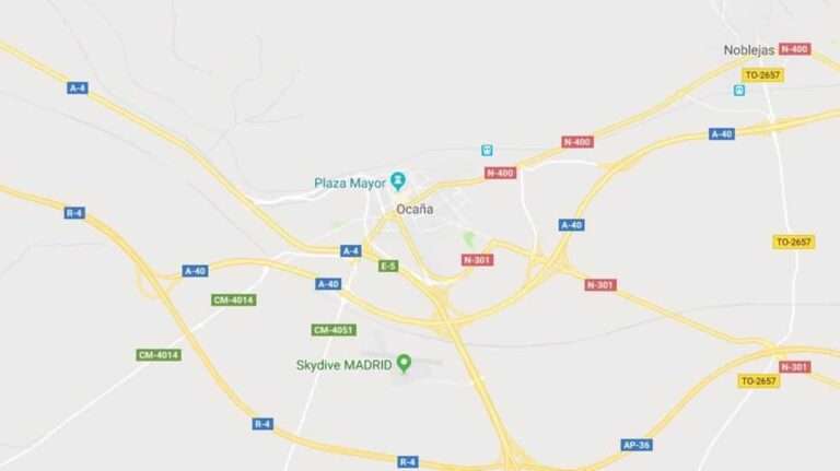 Una persona pierde la vida tras la colisión frontal entre un camión y un turismo en Ocaña
