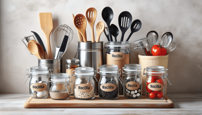 He reutilizado los vasos de Nocilla y ahora tengo estos nuevos organizadores de cocina ideales para encimeras pequeñas