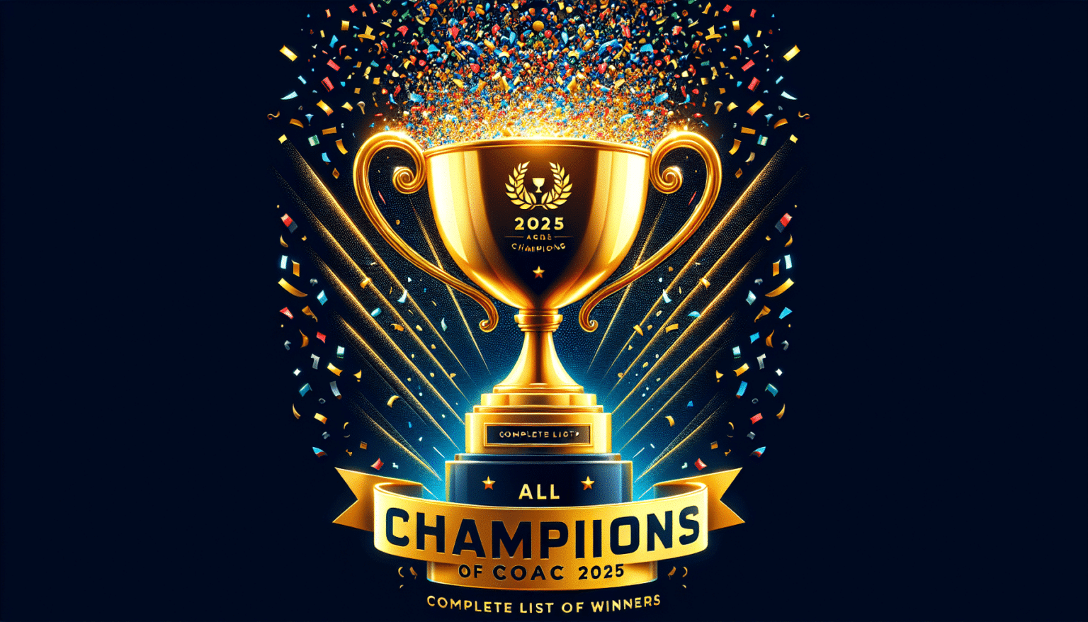 Todos los Campeones del COAC 2025: Lista Completa de Ganadores 10