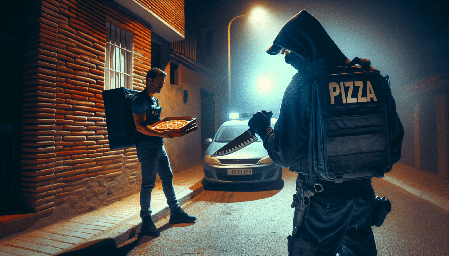 Dramático arresto: Hombre armado con cuchillo amenaza a repartidor de pizzas en Murcia y es detenido por la policía 4