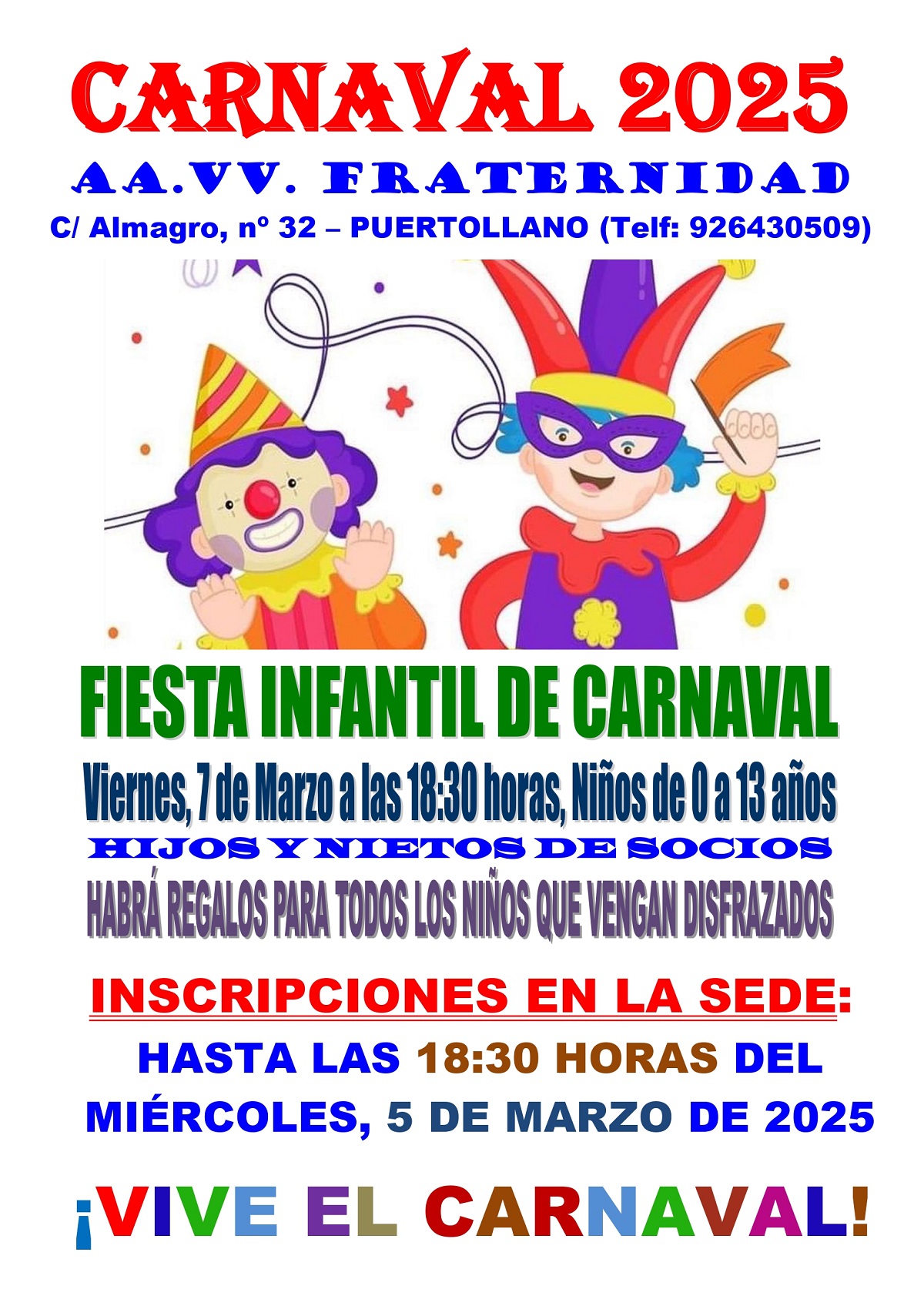 Fiesta de Carnaval para Toda la Familia con Espectáculo de Murgas en la Celebración de Fraternidad 1