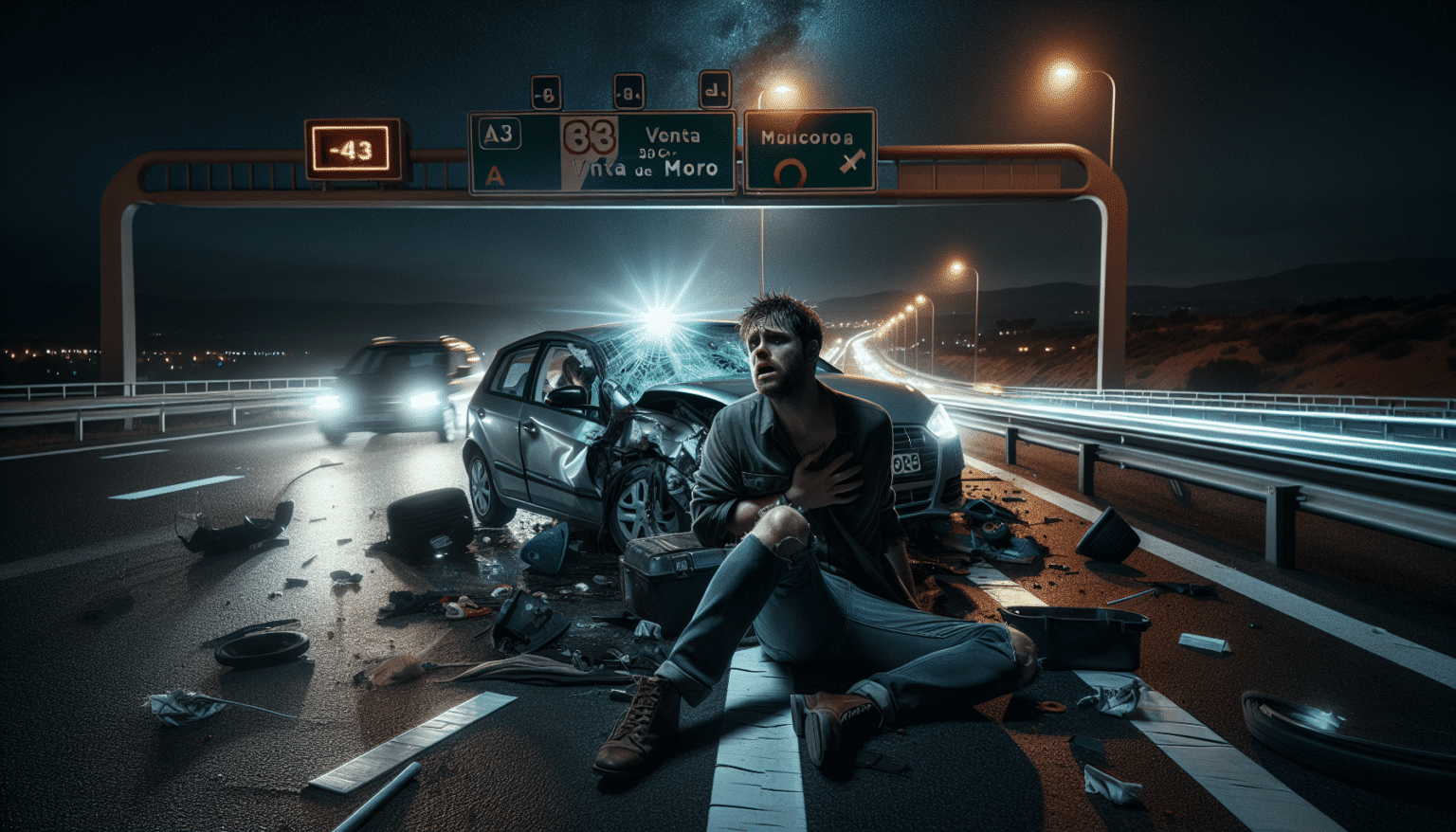 Conductor Lesionado tras Accidente de Tráfico en la A-3 cerca de Venta del Moro, Valencia 1 Conductor Lesionado tras Accidente de Tráfico en la A-3 cerca de Venta del Moro, Valencia 1
