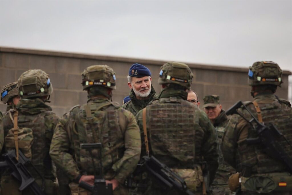 VÍDEO: El Rey transmite solidaridad y apoyo a soldados ucranianos que se forman en la Academia de Infantería de Toledo