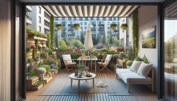 Sin obras y con muebles de Ikea, este balcón ha pasado de ser un espacio anodino a un oasis de primavera