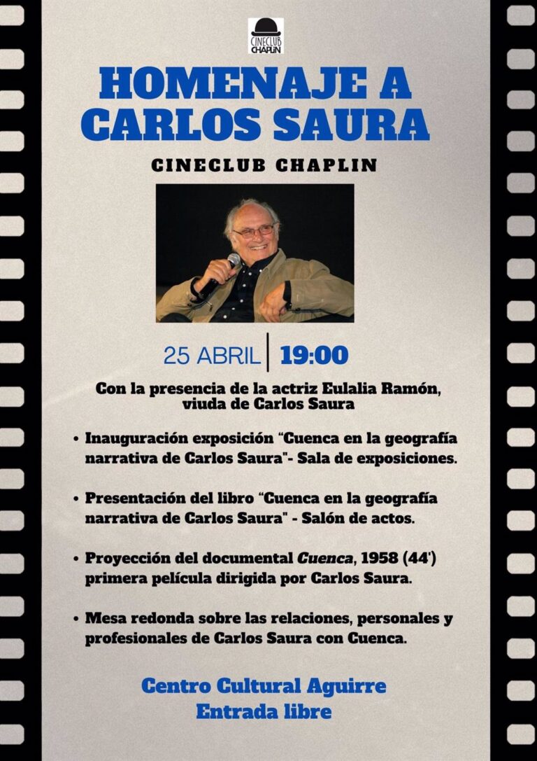 El Cine Club Chaplin de Cuenca homenajea este viernes a Carlos Saura