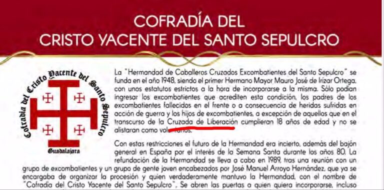 IU Guadalajara exige la retirada del programa de Semana Santa "por hacer apología de la sublevación militar de 1936"