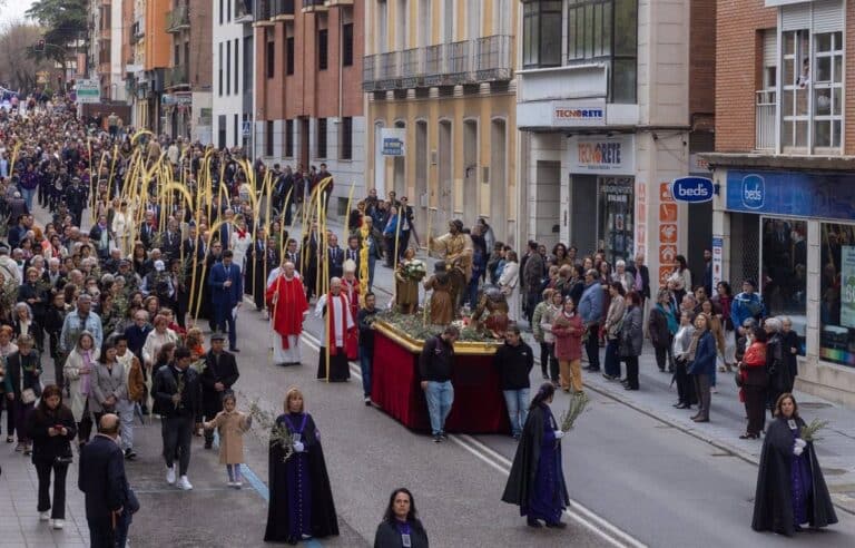 La procesión del Domingo de Ramos marca el inicio de los actos religiosos de la Semana Santa de Guadalajara
