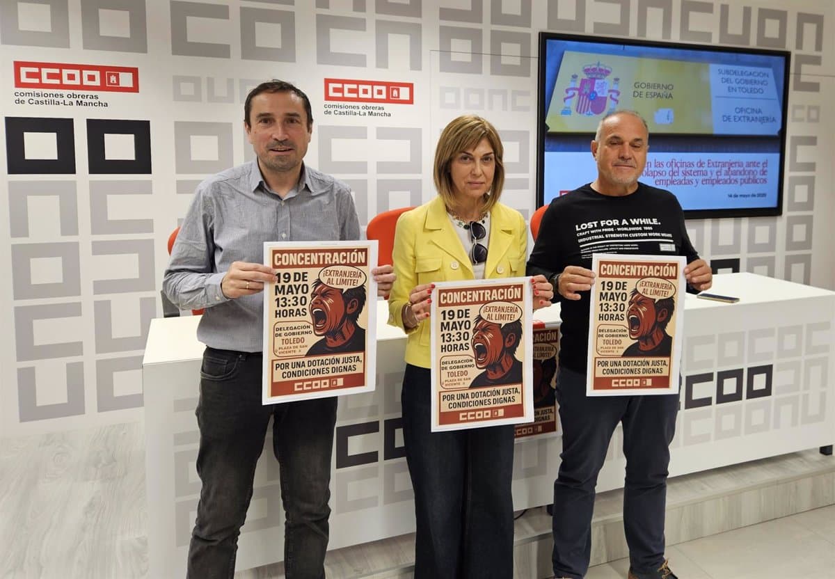 CCOO convoca paros en las oficinas de Extranjería de C-LM por falta de personal