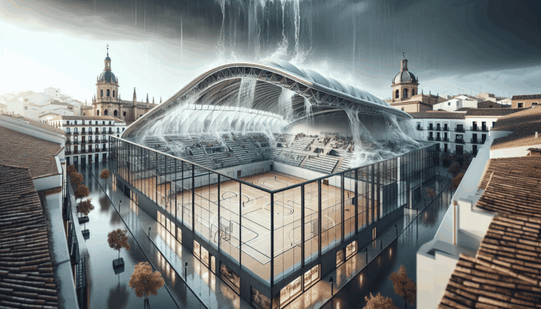 El pabellón polideportivo El Sargal de Cuenca sufre importantes goteras por las tormentas