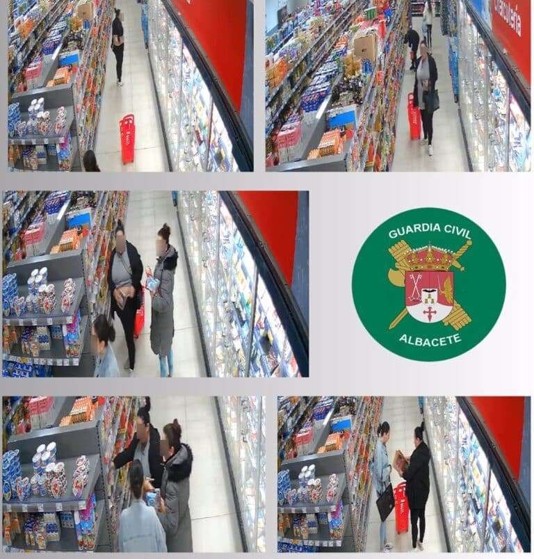 Guardia Civil de Albacete detiene a 4 personas por el hurto de 500 euros en comestibles en un supermercado