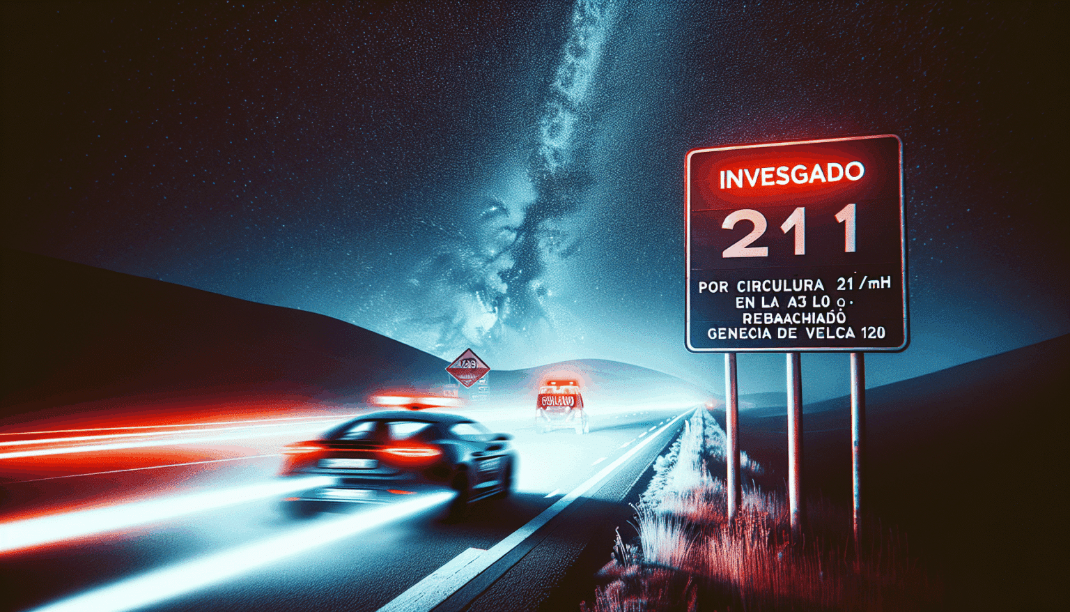 Investigado por circular a 211 km/h por la A-43 rebasando la limitación genérica de velocidad de 120