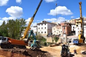 Las obras del nuevo puente de Landete (Cuenca) "avanzan según los plazos previstos"