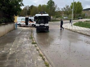 Once intervenciones por la lluvia en Cuenca de los bomberos y los voluntarios de protección civil