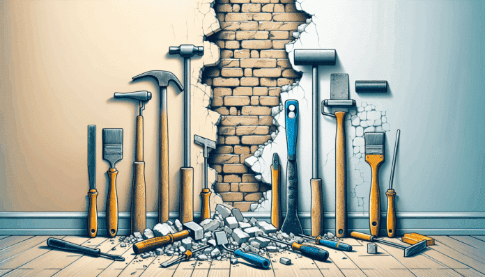 Remover yeso de la pared
