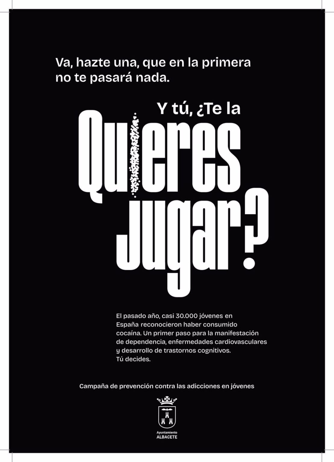 'Y tú, ¿te la quieres jugar?', la campaña de Ayuntamiento de Albacete que quiere reducir adicciones en la juventud