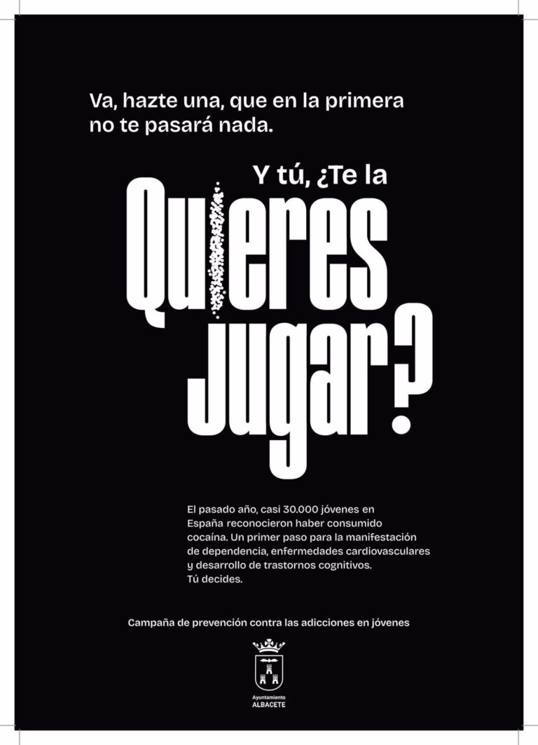 'Y tú, ¿te la quieres jugar?', la campaña de Ayuntamiento de Albacete que quiere reducir adicciones en la juventud