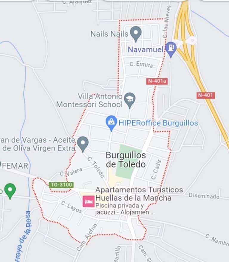 Dos personas mueren y tres más resultan heridas tras la salida de vía de un turismo en Burguillos de Toledo