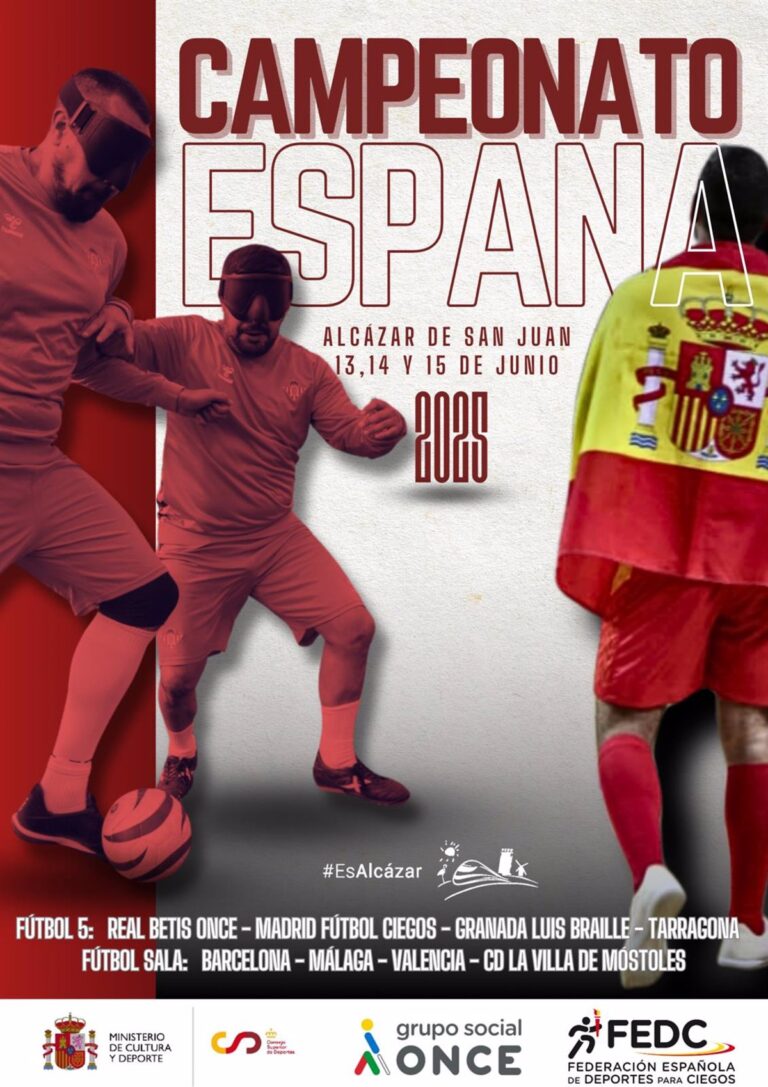 Alcázar de San Juan acogerá el Campeonato de España de Fútbol para Ciegos el 13 de junio con más de cien participantes