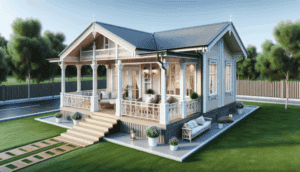 Esta casa prefabricada de lujo y con porche está disponible en Amazon por poco más de 10.000 euros