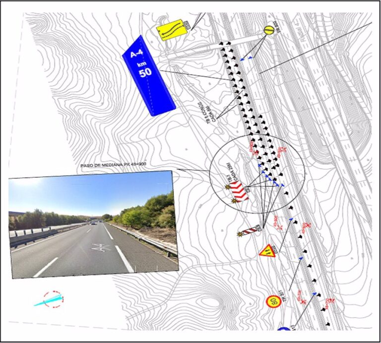 Este sábado empiezan los cortes de tráfico en la A-4 entre Seseña y Aranjuez por el arreglo del firme