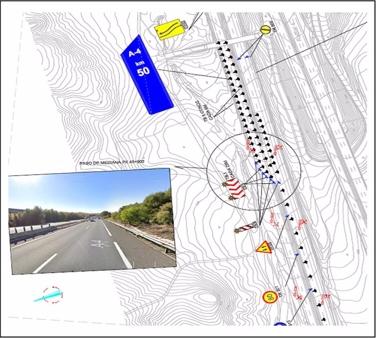 Este sábado empiezan los cortes de tráfico en la A-4 entre Seseña y Aranjuez por el arreglo del firme