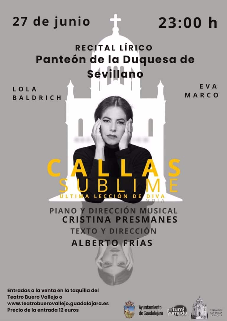 El guadalajareño Panteón de la Duquesa de Sevillano acogerá el 27 de junio un recital lírico sobre María Callas