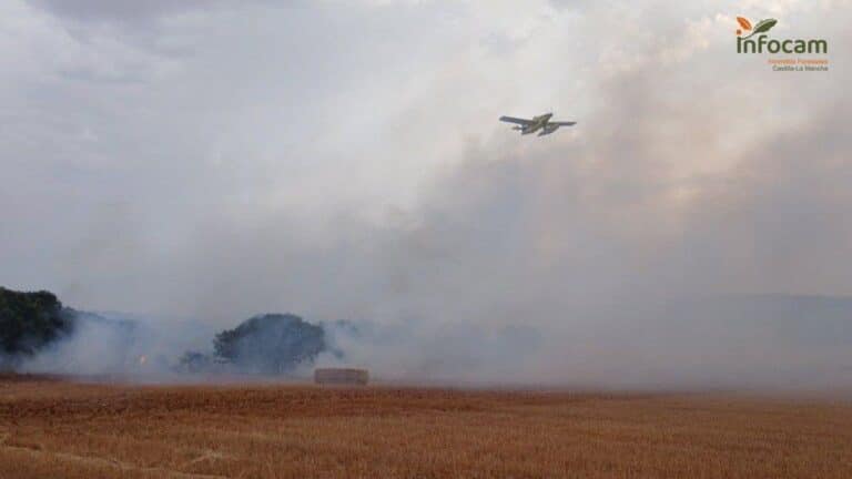 Extinguido el incendio declarado en Pozuelo de Calatrava (Ciudad Real)