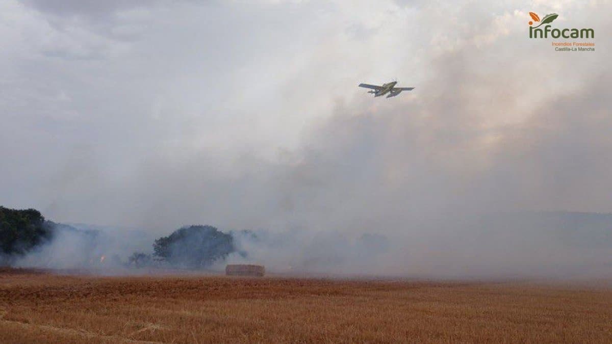 Extinguido el incendio declarado en Pozuelo de Calatrava (Ciudad Real)