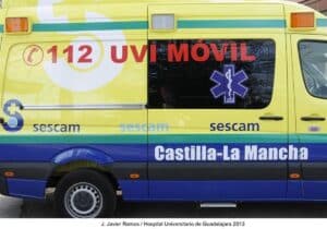 Herido un trabajador tras caerle desde una altura de 9 metros un palé de vídrio en Guadalajara