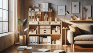 con este Ikea Hack fácil y resultón podrás guardar tus papeles con estilo incluso en el salón