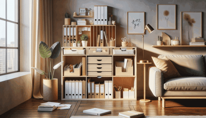 con este Ikea Hack fácil y resultón podrás guardar tus papeles con estilo incluso en el salón