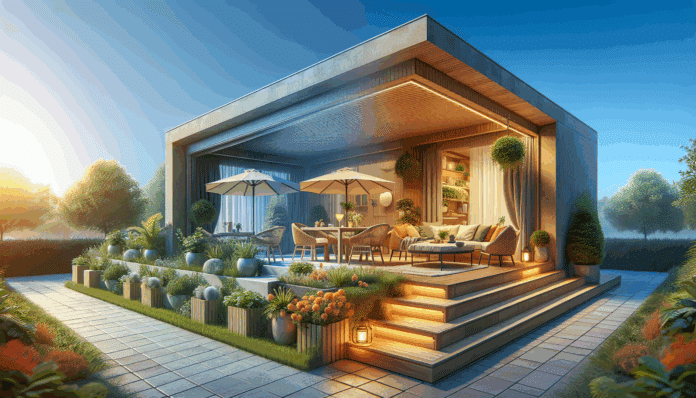 Los propietarios de esta vivienda prefabricada convirtieron la terraza del dormitorio que estaba en desuso en su rincón favorito de la casa