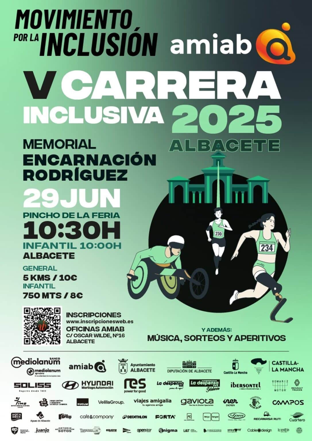 Todo listo en Albacete para la celebración de la V Carrera Inclusiva de Amiab este domingo